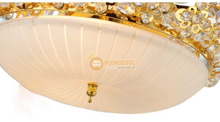 Đèn ốp trần pha lê gắn đá tinh xảo CM162-4